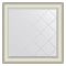 Зеркало 84x84 см белая кожа с хромом Evoform Exclusive-G BY 4572 - 1