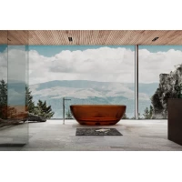 Ванна из полиэфирной смолы Abber Kristall AT9701Opal-1.5 150x75 см, отдельностоящая, коричневый