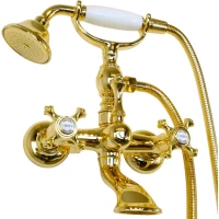 Смеситель для ванны Migliore Prestige 32449 с душевым гарнитуром, золотой