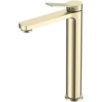 Смеситель для раковины Vincea Arco VBF-4AR02BG без донного клапана, золотой матовый