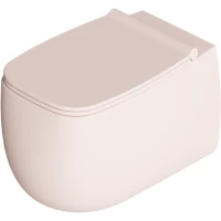 Унитаз подвесной Alice Nur 33120137 безободковый, роза матовая