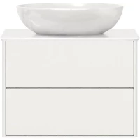 Тумба под раковину Belux Джаз НП 70-02 4810924283139 72 см, подвесная, со столешницей, белый глянец