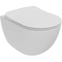 Унитаз подвесной Creavit Free FE322-11MB00E-0000 безободковый, белый матовый