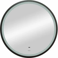Зеркало Reflexion Moon RF5631MN 60x60 см, с LED-подсветкой, сенсорным выключателем, диммером, черный