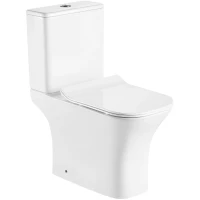 Унитаз-компакт Olive’S Porto PR31126DP безободковый, с сиденьем микролифт, белый