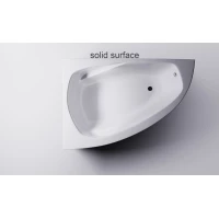 Ванна из литьевого мрамора Astra-Form Тиора Solid Surface 01010084 154,5x105 см L, угловая, белый матовый