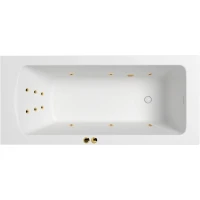 Ванна из литьевого мрамора Whitecross Coin Solid Surface 0224.180080.200.LINE.GL 180x80 см, с гидромассажем, белый матовый