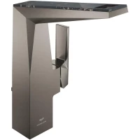 Смеситель для раковины Grohe Allure Brilliant 24414AL0 с донным клапаном, темный графит матовый