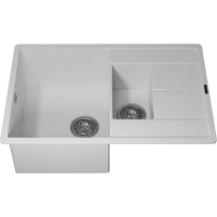 Кухонная мойка Uperwood Quartz Premium UPD-05 3910202116 78x51 см, белый