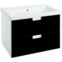 Тумба черный глянец/белый глянец 76,2 см Bellezza Пегас 4630413270040