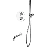 Термостат для ванны Whitecross Y YSET10CR встраиваемый, с душевым гарнитуром, хром