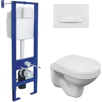 Комплект подвесной унитаз Berges Gamma + система инсталляции Berges Atom Line 410 043336