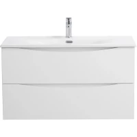 Тумба под раковину BelBagno Marino Bianco Lucido MARINO-CER-N-1000-2C-SO-BL-P 99,6 см, подвесная, белый глянец