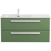 Тумба под раковину Cezares Eco ECO-CER-N-1000-2C-SO-PS-P-L 100 см L, подвесная, фисташковый матовый