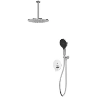 Душевой комплект Whitecross Y YSET12TOPCR 300 мм, со смесителем, хром