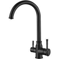 Смеситель для кухни Zorg SH 763 INOX GRAFIT PVD с подключением к фильтру, графит