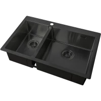 Кухонная мойка Zorg ZL R 780-2-510-R GRAFIT 78x51 см, графит