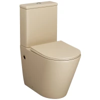 Унитаз-компакт Grossman GR-4480BEMS безободковый, с сиденьем микролифт, бежевый матовый