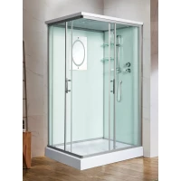 Душевая кабина WeltWasser Laine 1202 10000003271 120x90x217 см, с крышей, низкий поддон, профиль матовый хром, стекло прозрачное