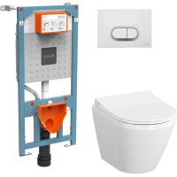 Комплект подвесной унитаз + система инсталляции VitrA Integra Round 9004B003-7202