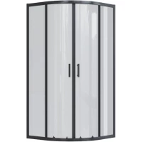 Душевой уголок Santek Вэлия 1WH501799 90x90 см, профиль черный матовый, стекло тонированное