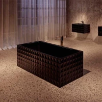 Ванна стальная Bette Loft Ornament 3172-056 CFXX6A 181x81 см, отдельностоящая, черный глянец