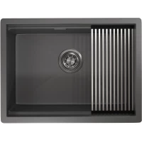 Кухонная мойка Granula 6045U, ГРАФИТ МАТОВЫЙ 60x44,5 см, графит матовый