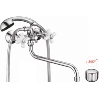 Смеситель для ванны D-Lin D145815 универсальный, с душевым гарнитуром, хром