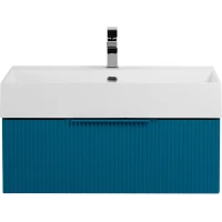 Тумба под раковину Cezares Premium 55418 70,4 см, подвесная, Plisse Blu Petrolio