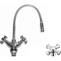 Смеситель для кухни D-Lin D156825-Q с гибким изливом, хром