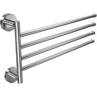 Полотенцедержатель D-Lin D255100 36 см, поворотный, четверной, хром