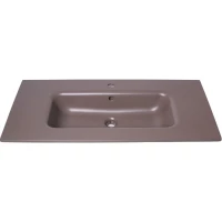 Раковина Plumberia Selection IXO XO101FCS 101x46 см, накладная, коричневый матовый