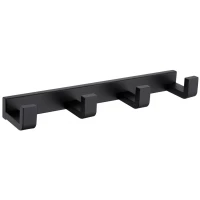 Планка с крючками Abber Westen AA1751B для ванны, черный матовый