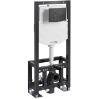 Инсталляция для унитаза WasserKRAFT Dill 61 61TLT.010.ME.MB01 с кнопкой смыва, черный матовый