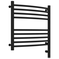 Полотенцесушитель электрический 500x500 черный матовый МЭМ правый, перемычка выгнутая Сунержа Богема 3.0 31-5803-5050