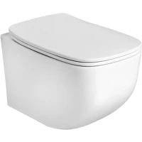 Унитаз подвесной AXA White Jam WCWH3312701 безободковый, с сиденьем микролифт, белый глянец
