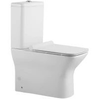 Унитаз-компакт Agger AT02000 безободковый, с сиденьем микролифт, белый глянец