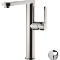 Смеситель для раковины Emmevi Nefer 77006CR/B с донным клапаном, хром/белый