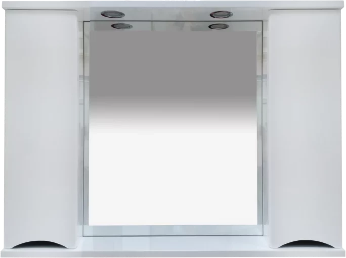 Зеркальный шкаф Misty Элвис П-Элв-01105-011 103x74,2 см, с подсветкой, выключателем, белый глянец