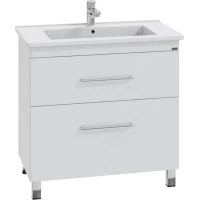 Тумба с раковиной белый глянец 86 см Санта Вегас 226032 + OCKAP85