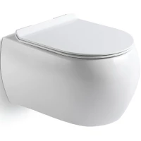 Унитаз подвесной Black & White 727W00 безободковый, с сиденьем микролифт, белый