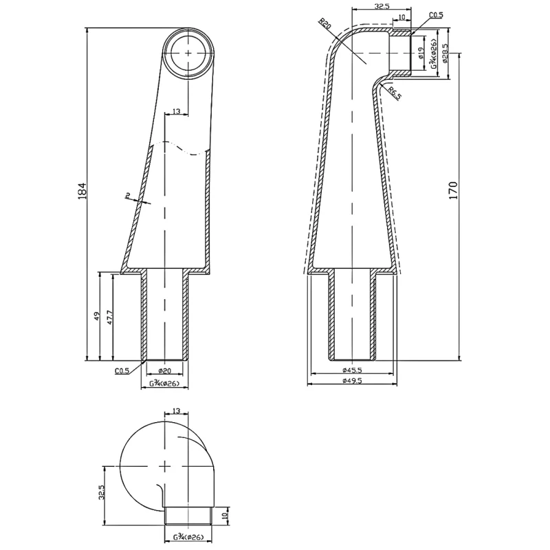 Крепеж для вертикального монтажа смесителя (пара) Lemark LM8558CR