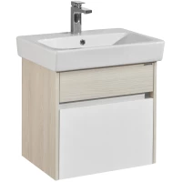 Тумба с раковиной белый глянец/ясень фабрик 60 см Акватон Верди 1A2067K1VDAV0
