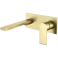Смеситель для раковины AQG Alpha One 01ALC170OC встраиваемый, золотой матовый