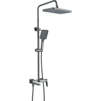 Душевая система Raffine F3699T 320x210 мм, со смесителем, оружейная сталь