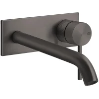 Смеситель для раковины Gessi Gessi316 54190#707 встраиваемый, без донного клапана, черный хром матовый 