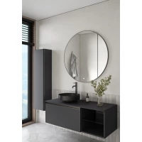 Комплект мебели Armadi Art Quatro Antracite 790-M6-120-A-A + 792-120-A + 801-NM + 545-100-GM 121 см L, подвесной, со столешницей, антрацит матовый