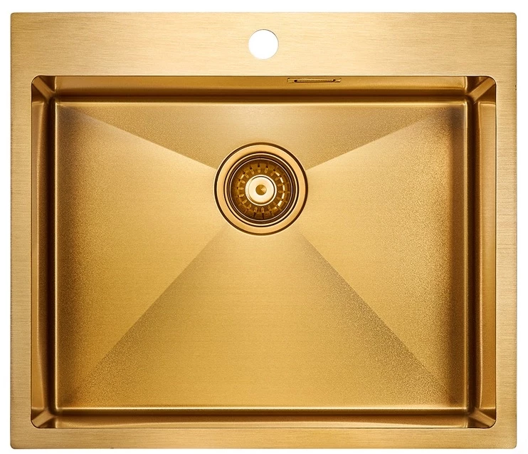 Кухонная мойка Paulmark Isar золотой матовый PM805951-BG