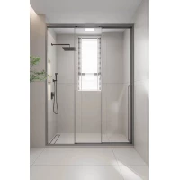 Душевая дверь Veconi Premium Prato PR3/L-160-01-GR-C4 160 см L, профиль графит матовый, стекло прозрачное