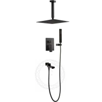 Душевой комплект Filarete Fing FL1042BG 300 мм, со смесителем, графит